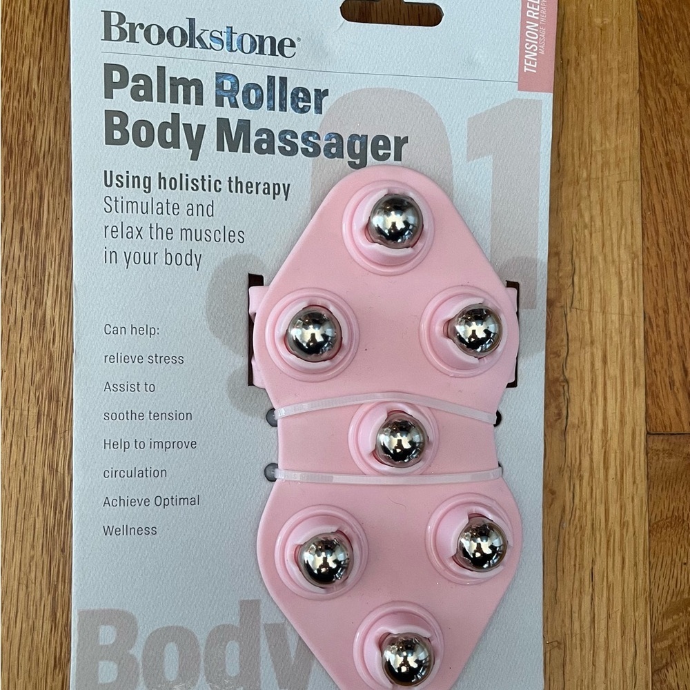 Brookstone Pink Ergonomic Palm Roller Tool